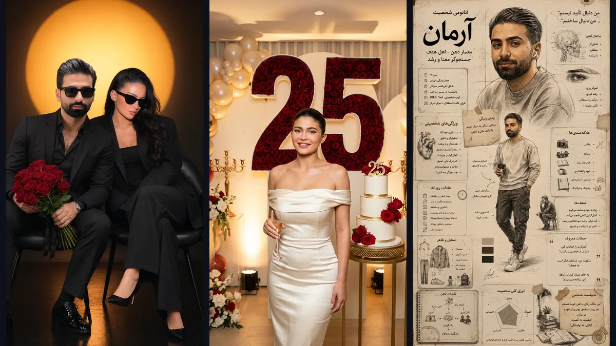 ساخت عکس با هوش مصنوعی — نمونه‌هایی از خروجیِ ترندهای واقعی